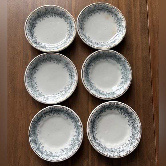 Other - 6 Vintage Charles Meakin “Monterey” Porcelain Butter Pats Hanley England 3” GUC